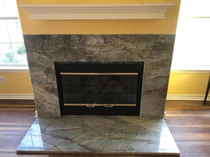 Quartzite Fireplace Synergy Granite, Austin, TX