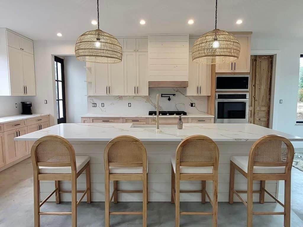 Custom Maple cabinets. Custom Shaker Doors.